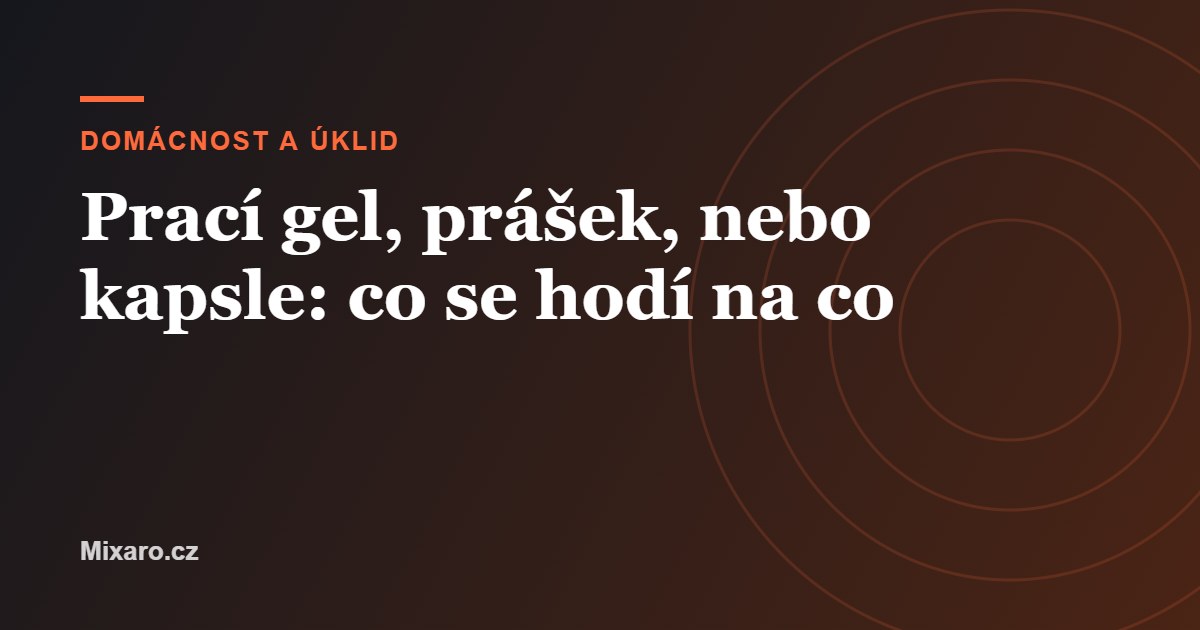 Domácnost a úklid