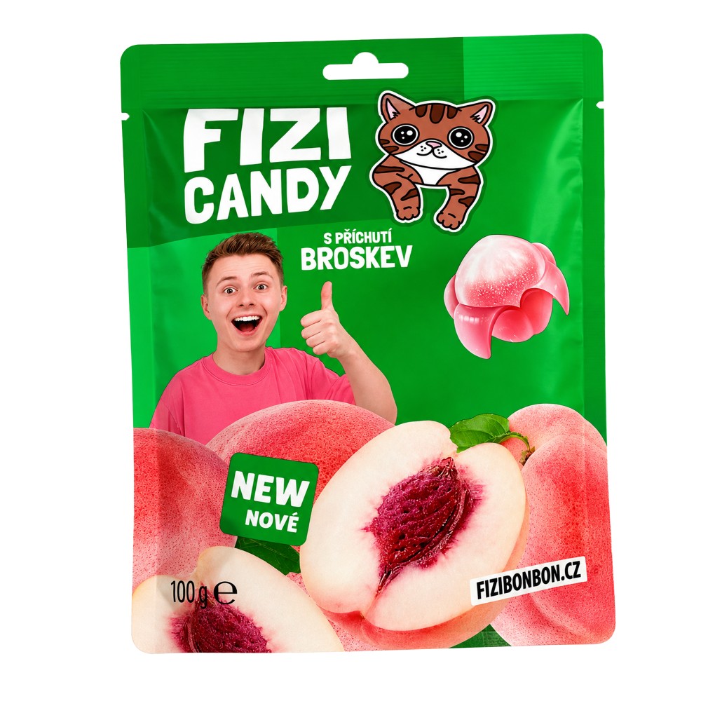FIZI Candy Broskev želé bonbony 100 g
