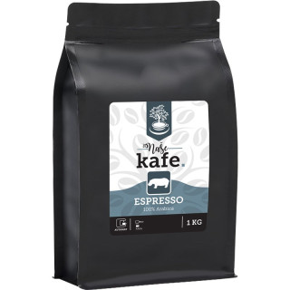 Naše kafe. Hroch Espresso 100% Arabica zrnková káva 1kg