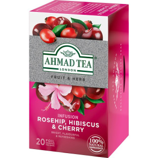 Ahmad Tea Čaj ovocný šípek+ibišek+třešeň 20x2g