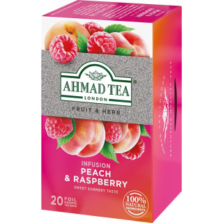 Ahmad Tea Čaj ovocný malina+broskev 20x1,8g
