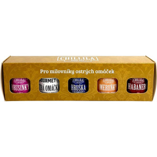 Chillila 4+1 Omáčky pikantní mix (meruňka,brusinky,chilli,hruška,habanero)5x60ml