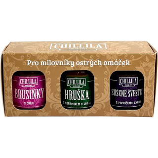 Chillila Omáčky pikantní mix (hruška, brusinky,švestky) 3x60ml