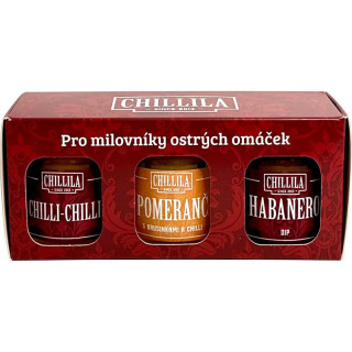 Chillila Omáčky pikantní mix (habanero,pomeranč,chilli) 3x60ml