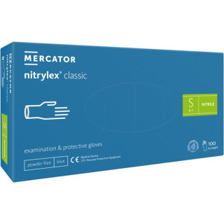 Nitrylex Classic Rukavice nitrilové nepudrované modré 100ks S