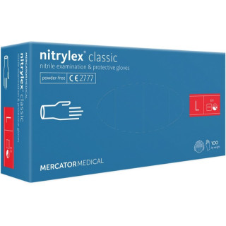 Nitrylex Classic Rukavice nitrilové nepudrované modré 100ks L
