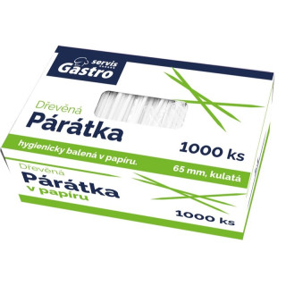 Gastro Servis Párátka hygienicky balená dřevěná v papíru 1000ks