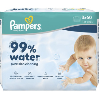 Pampers Aqua Vlhčené dětské ubrousky 3x60ks