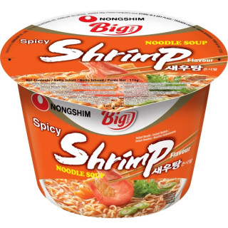 Nongshim Big Bowl Spicy Shrimp instantní nudlová polévka 115 g