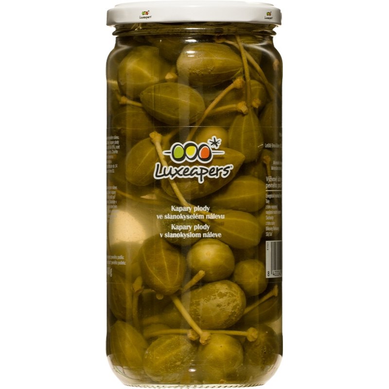 Luxeapers Kapary plody v slanokyselém nálevu se stopkou 700g