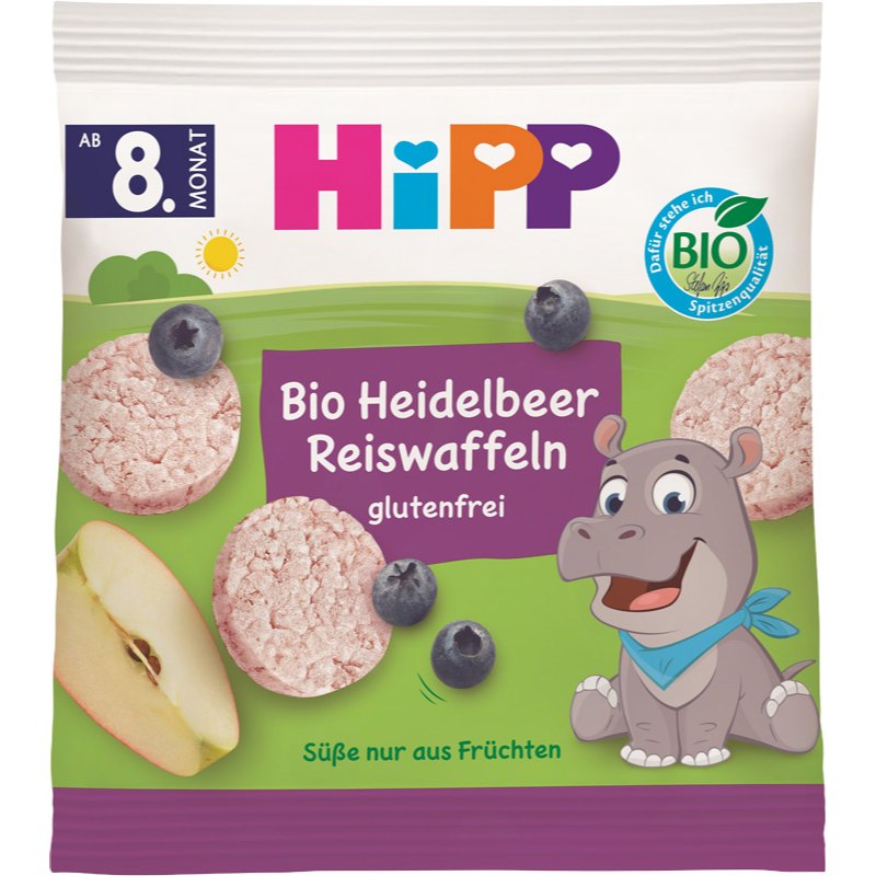 HiPP Oplatky rýžové borůvkové 8.měsíc BIO 30g