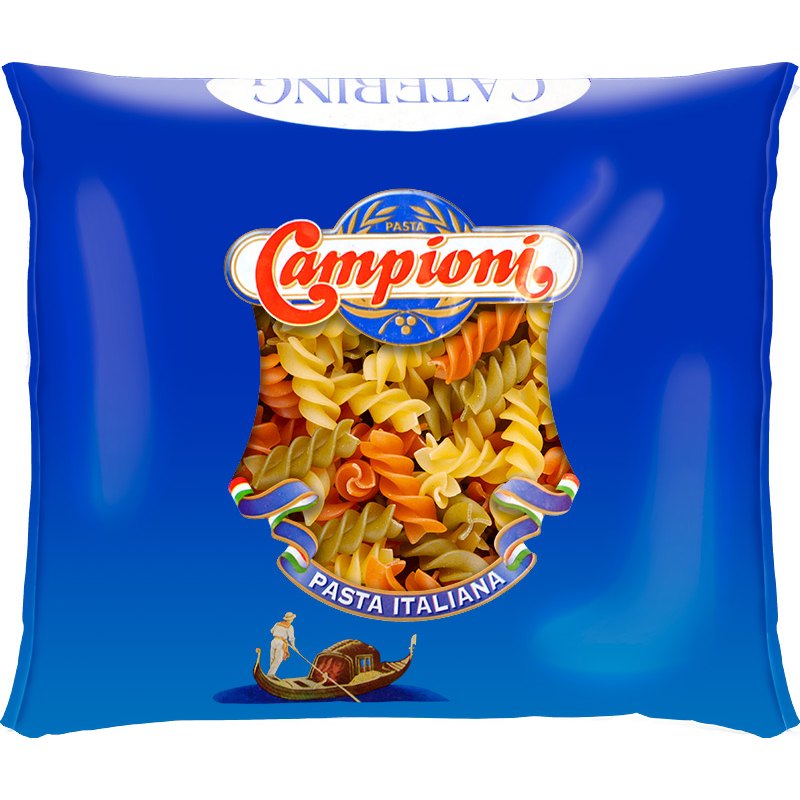 Campioni Fusilli tricolori/vřetena barevná semolinové těstoviny 5kg