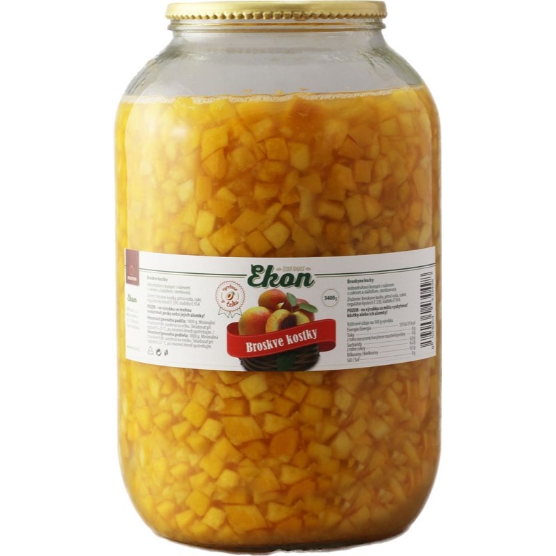 Ekon Broskve kostky 3,4kg