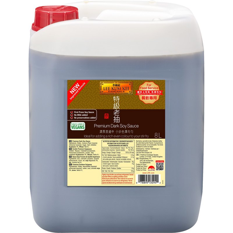 Lee Kum Kee Sójová omáčka Premium Dark tmavá 8l PET