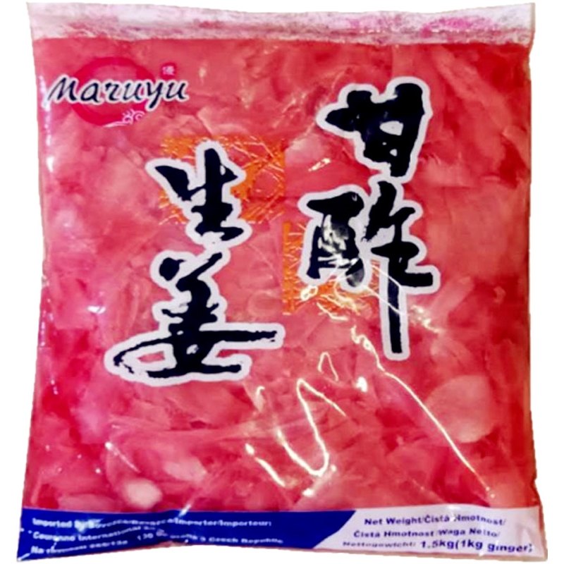 Maruyu Zázvor plátky růžový 1,5kg