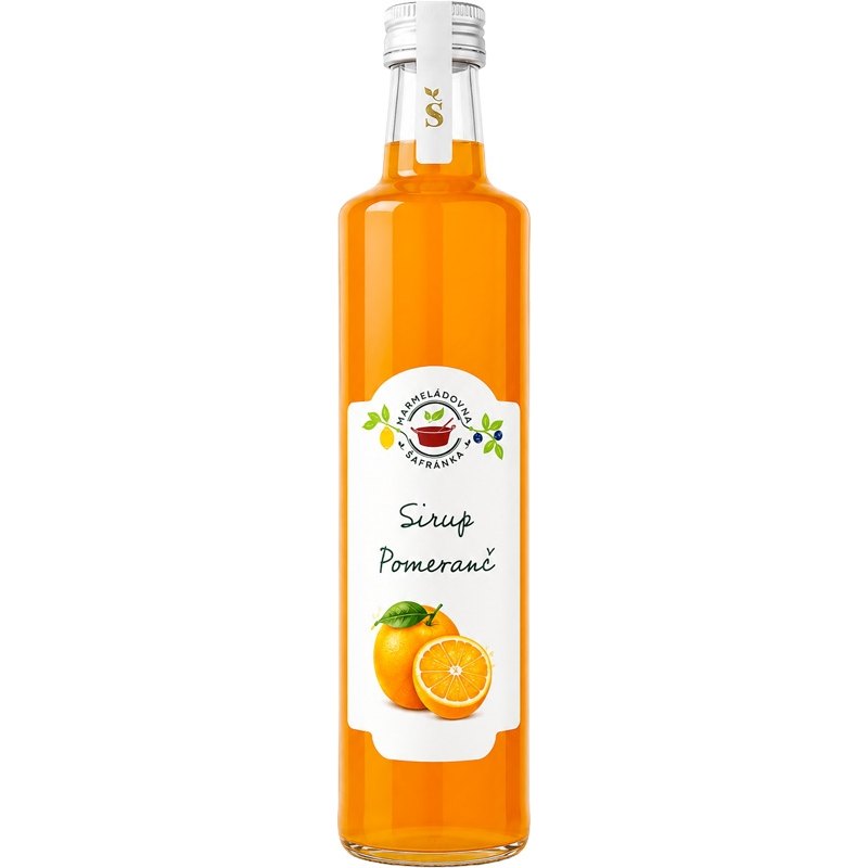 Šafránka Sirup pomeranč 750ml sklo
