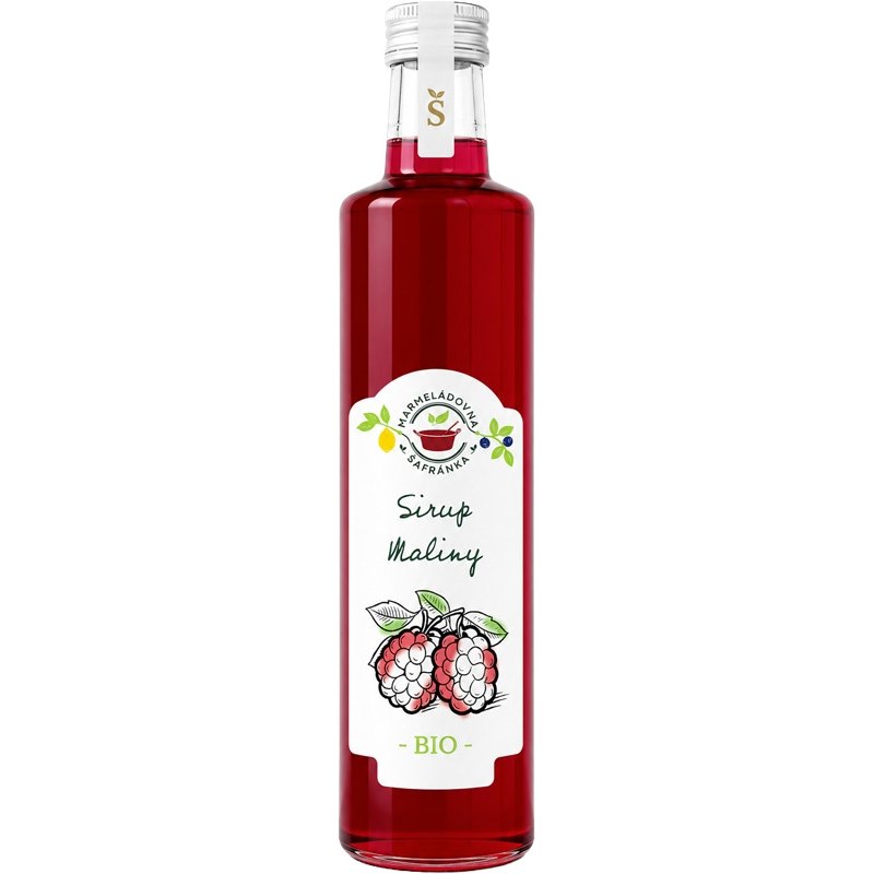 Šafránka Sirup malina BIO 750ml sklo