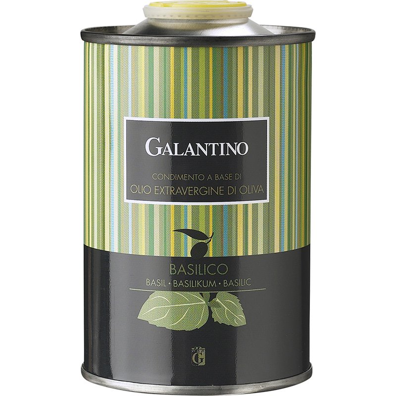 Galantino Olej olivový extra panenský Condimento bazalka 250ml plech