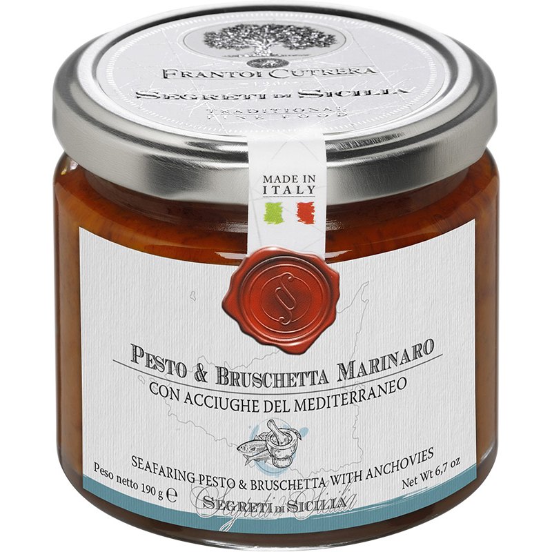 Frantoi Cutrera Pesto se středomořskými rybami 190g