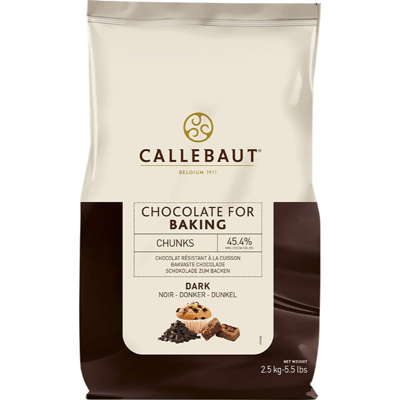 Callebaut Čokoláda hořká 45,5% kousky na pečení 2,5kg