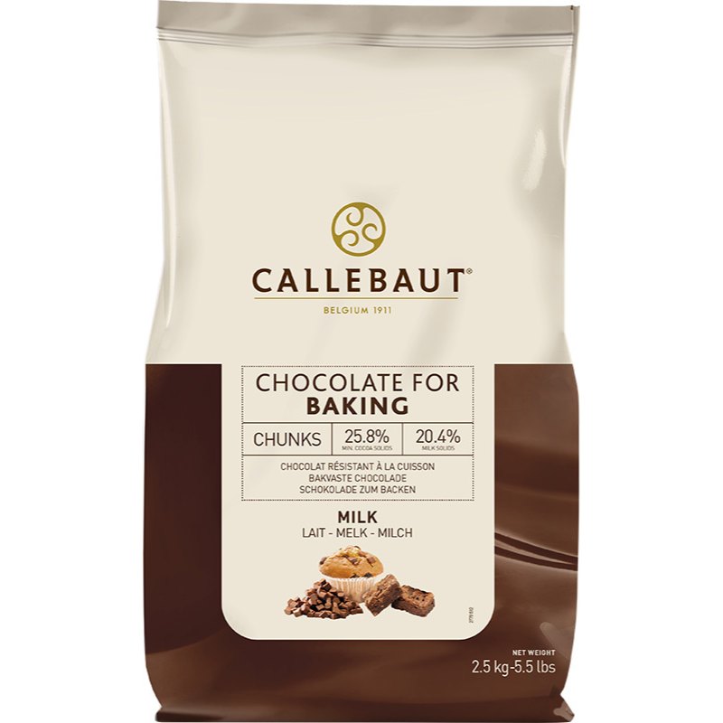 Callebaut Čokoláda mléčná 27,3% kousky na pečení 2,5kg