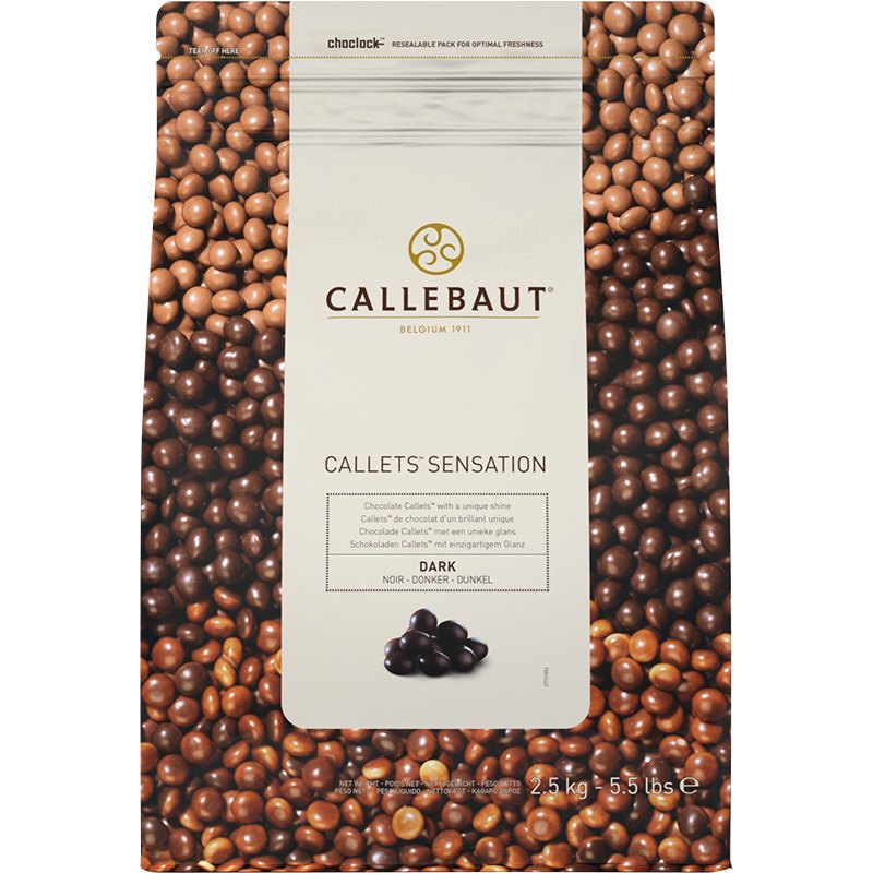 Callebaut Poleva čokoládová tmavá 54,2% perličky lesk 2,5kg