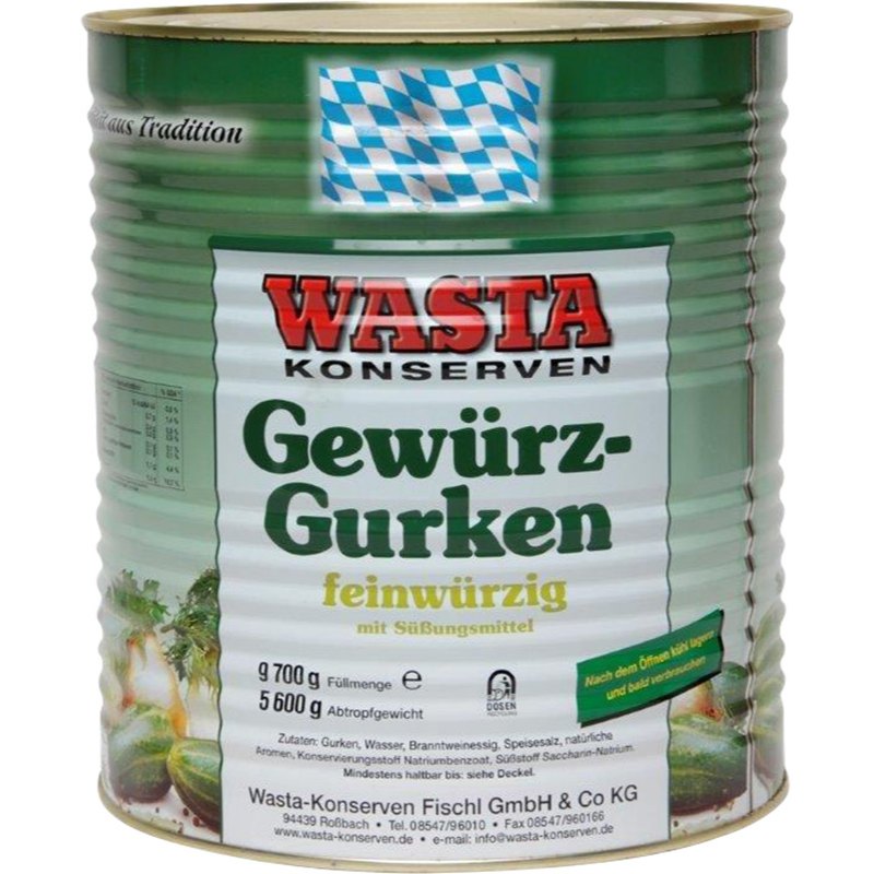 Wasta Okurky sterilované 6-9cm 10,2l