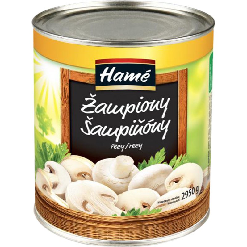 Hamé Žampiony krájené 2,95kg