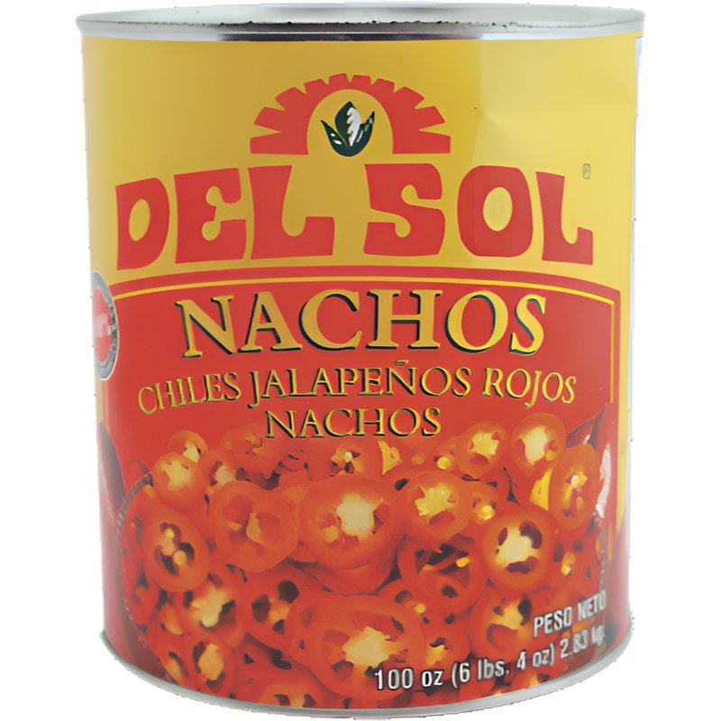 Del Sol Nachos Papričky Jalapeňo červené krájené 2,8kg