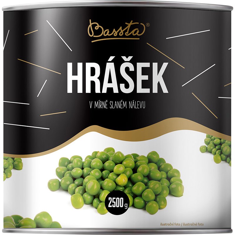 Bassta Hrášek v mírně slaném nálevu 2,5kg