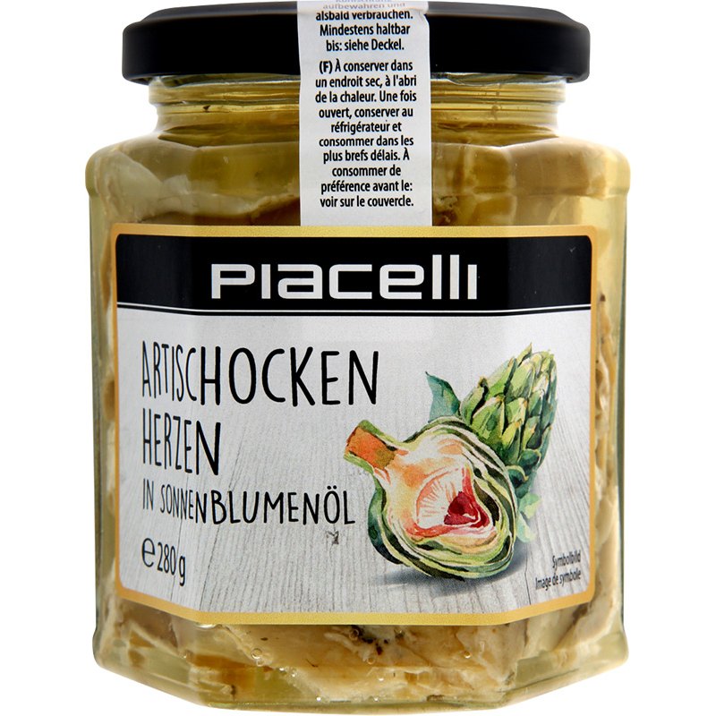 Piacelli Artyčoky srdíčka ve slunečnicovém oleji 280g