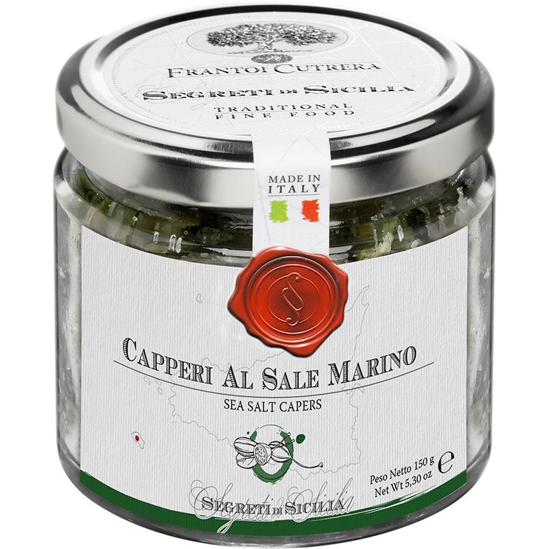 Frantoi Cutrera Kapary v mořské soli 150g