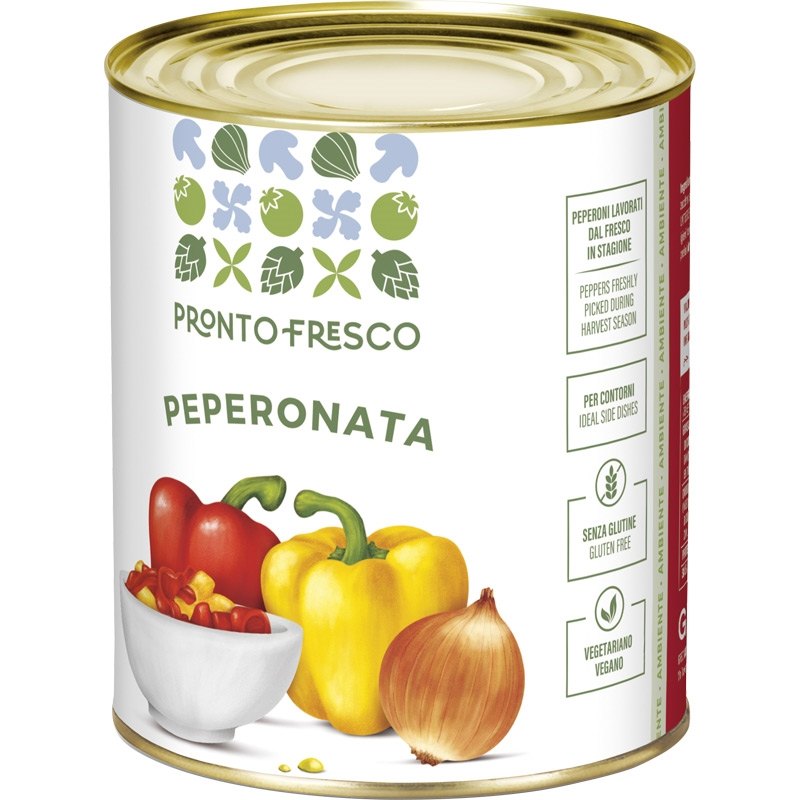 Greci Pronto Fresco Peperonata Papriky dušené v rajčatové šťávě 800g