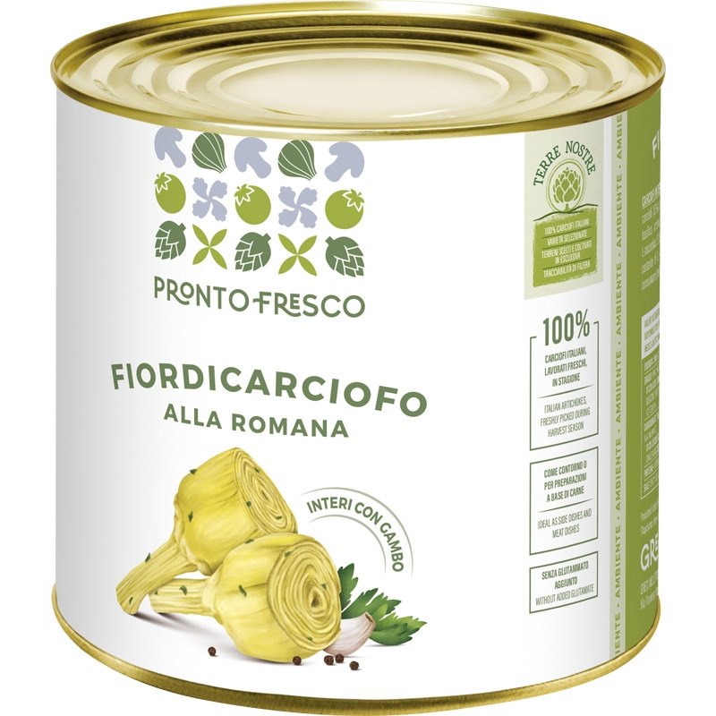 Greci Pronto Fresco Artyčoky celé se stonky v oleji 2,4kg