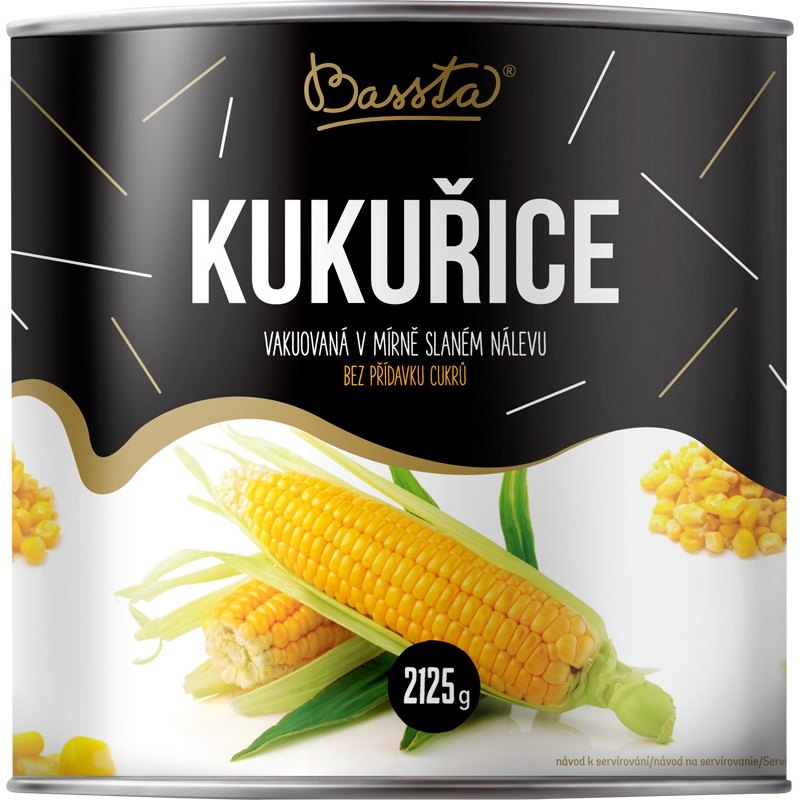 Bassta Kukuřice v mírně sladkém nálevu 2,12kg