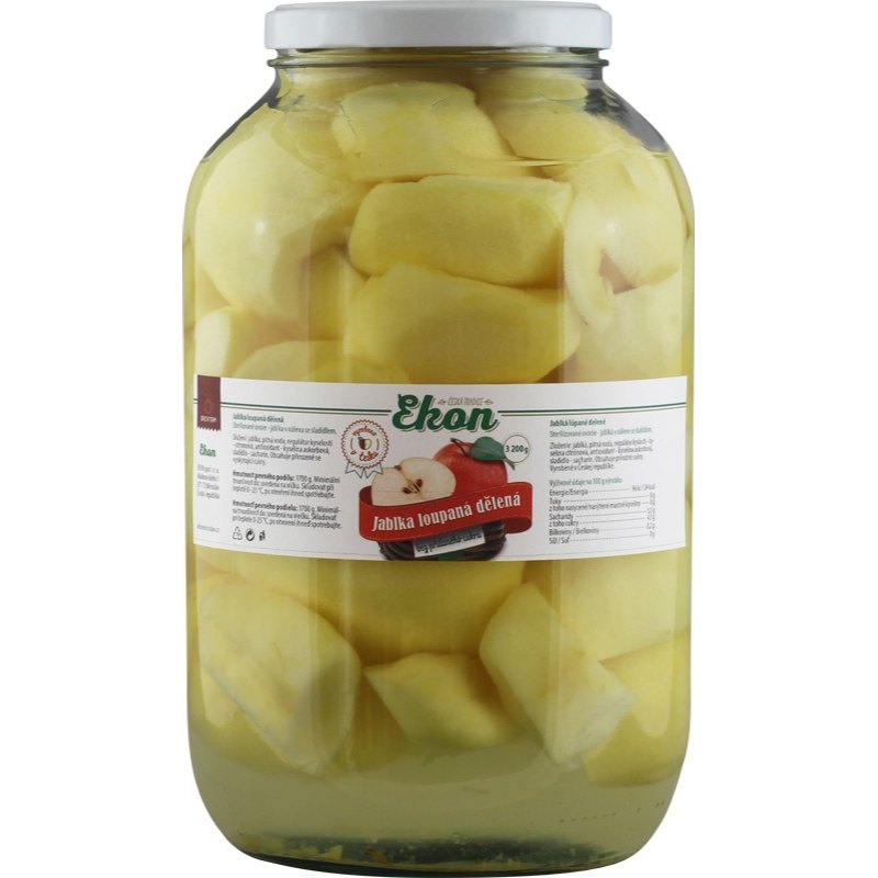 Ekon Jablka loupaná dělená bez přidaného cukru 3,2kg