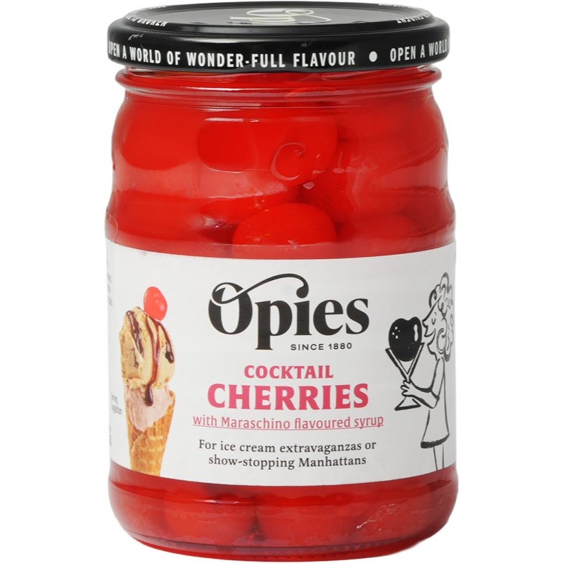 Opies Koktejlové třešně červené bez stopky 400g