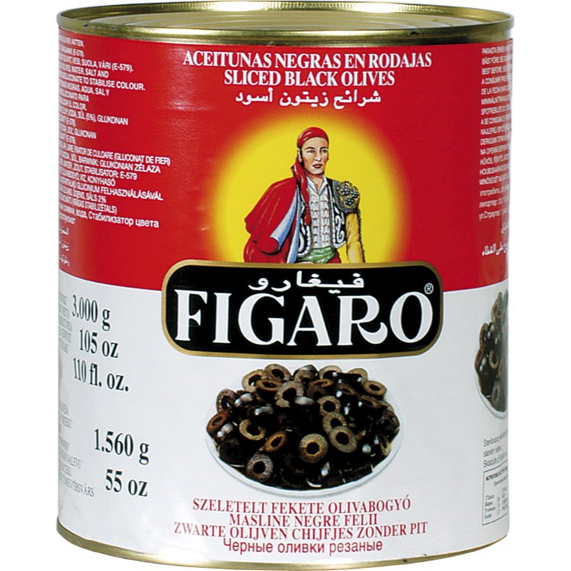 Figaro Olivy černé krájené 3kg