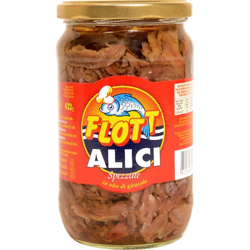 Flott Ančovičky kousky ve slunečnicovém oleji 700 g
