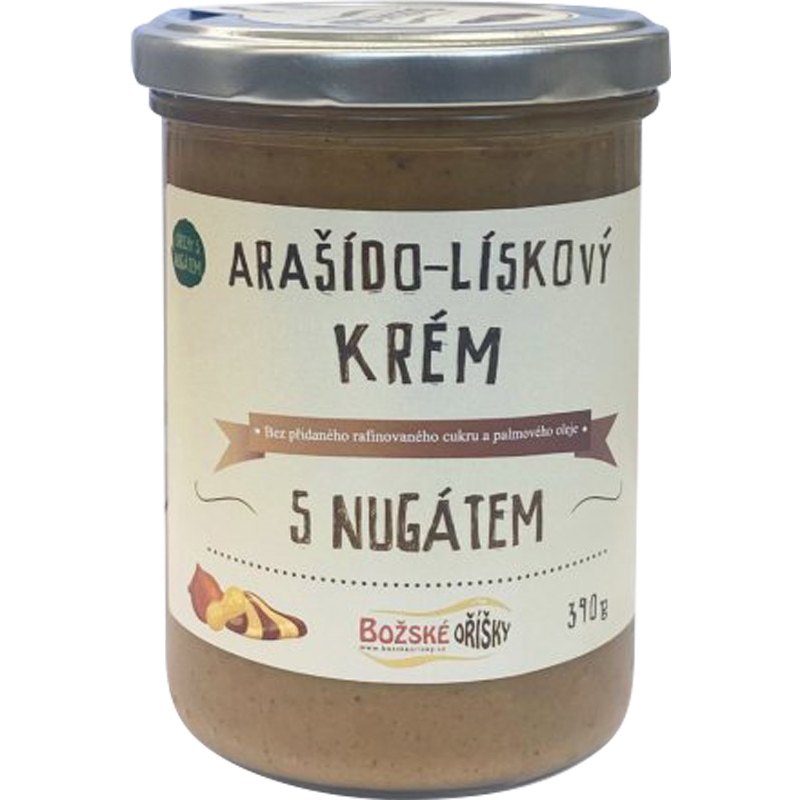 Božské Oříšky Krém Arašído-lískový s nugátem 390g