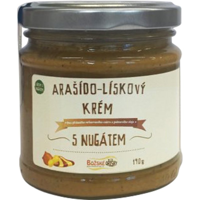 Božské Oříšky Krém Arašído-lískový s nugátem 190g
