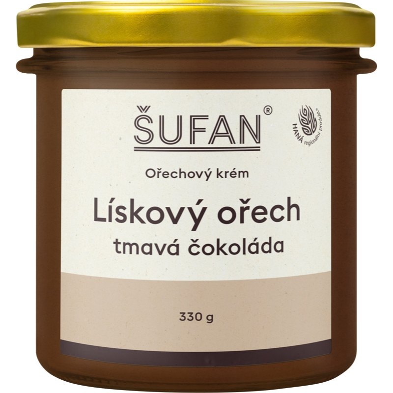 Šufan Krém lískový ořech s tmavou čokoládou 330g