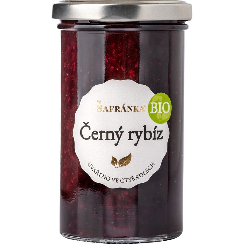 Šafránka Džem černý rybíz extra BIO 300g