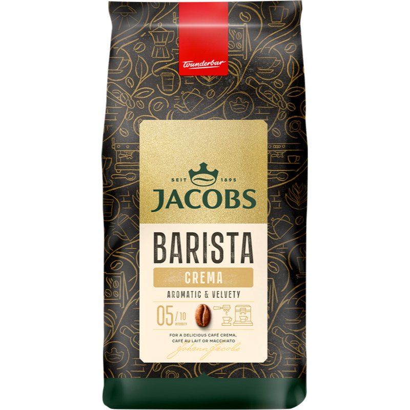 Jacobs Barista crema zrnková káva 1kg