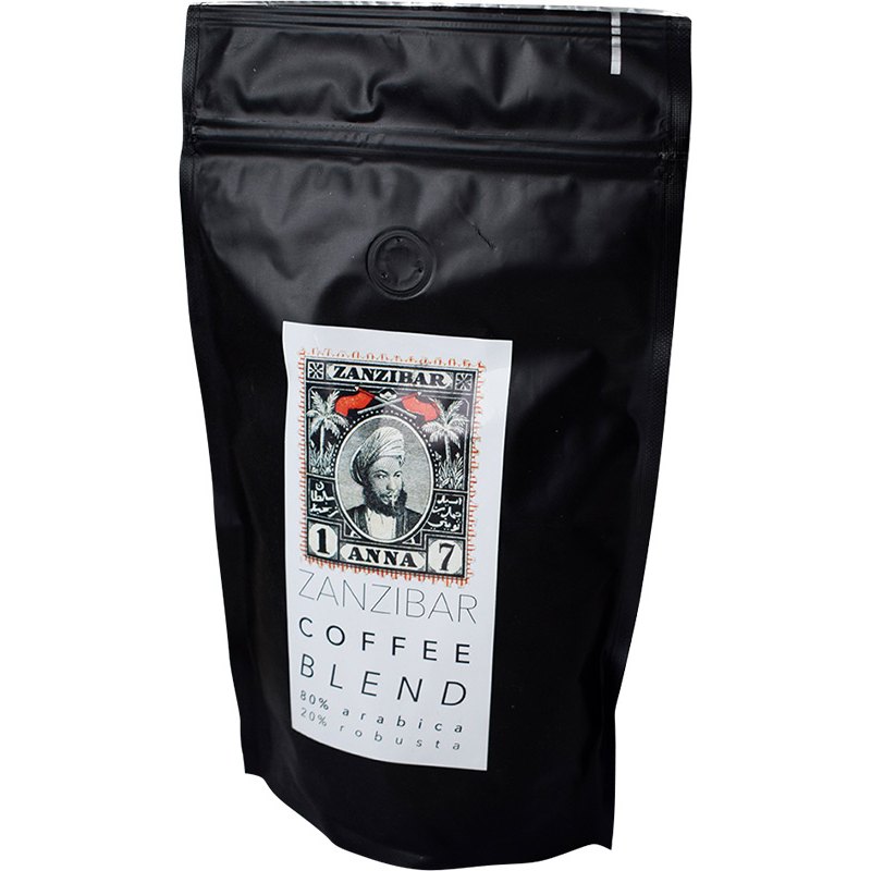 Zanzibar Káva 80% Arabica a 20% Robusta zrnková káva 250g