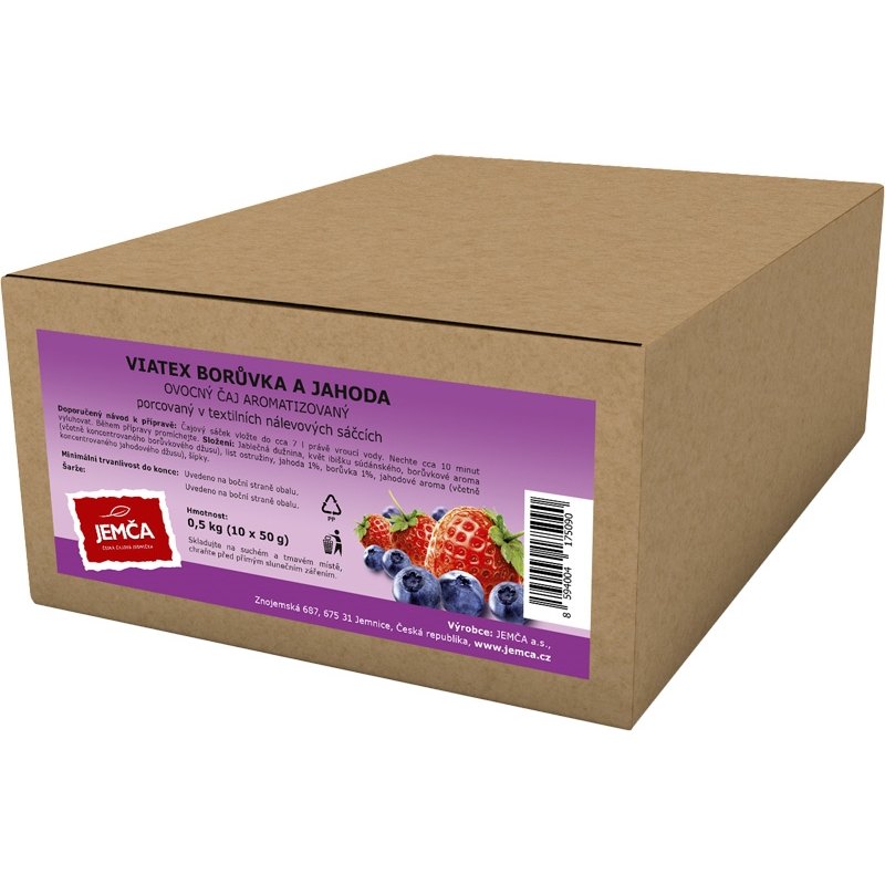 Jemča Čaj ovocný borůvka+jahoda Viatex 10x50g