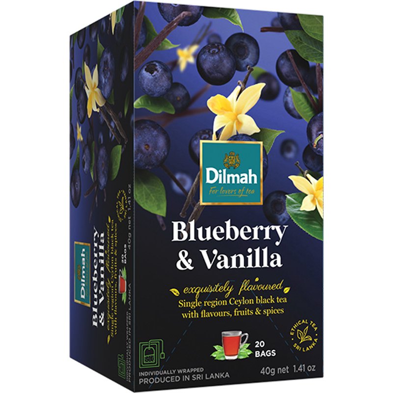 Dilmah Čaj černý borůvka-vanilka 20x2g
