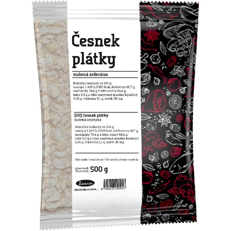 Drana Koření česnek plátky 500g