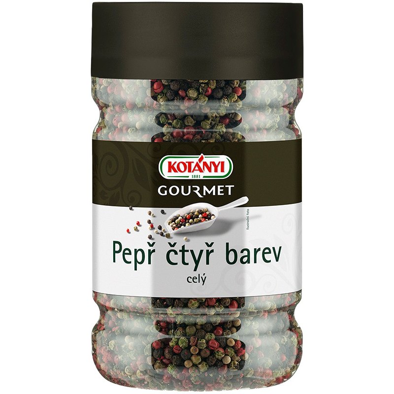 Kotányi Koření pepř čtyř barev celý 570g dóza