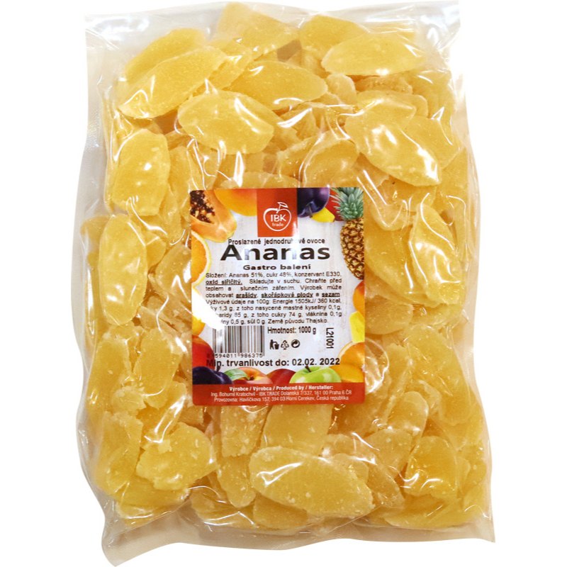 IBK Ananas sušený plátky 1kg